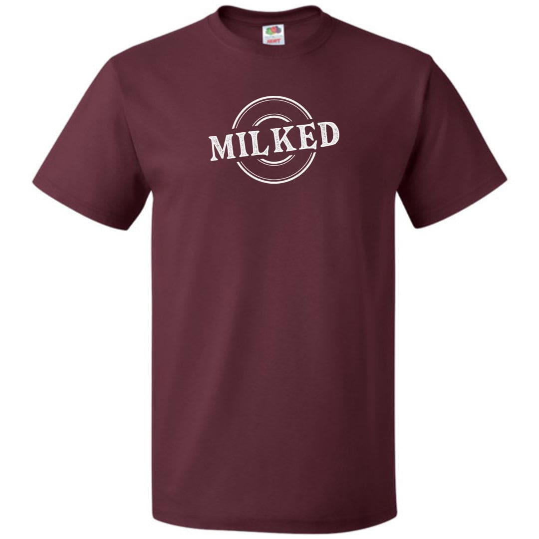 Milked Unisex Classic Tee - Maroon / S