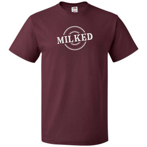 Milked Unisex Classic Tee - Maroon / S
