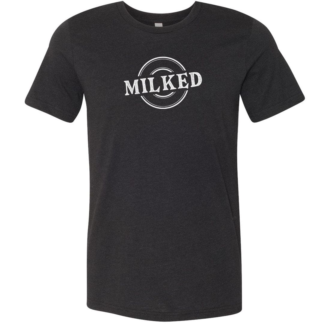 Milked Unisex Premium Tee - Black Heather / XS