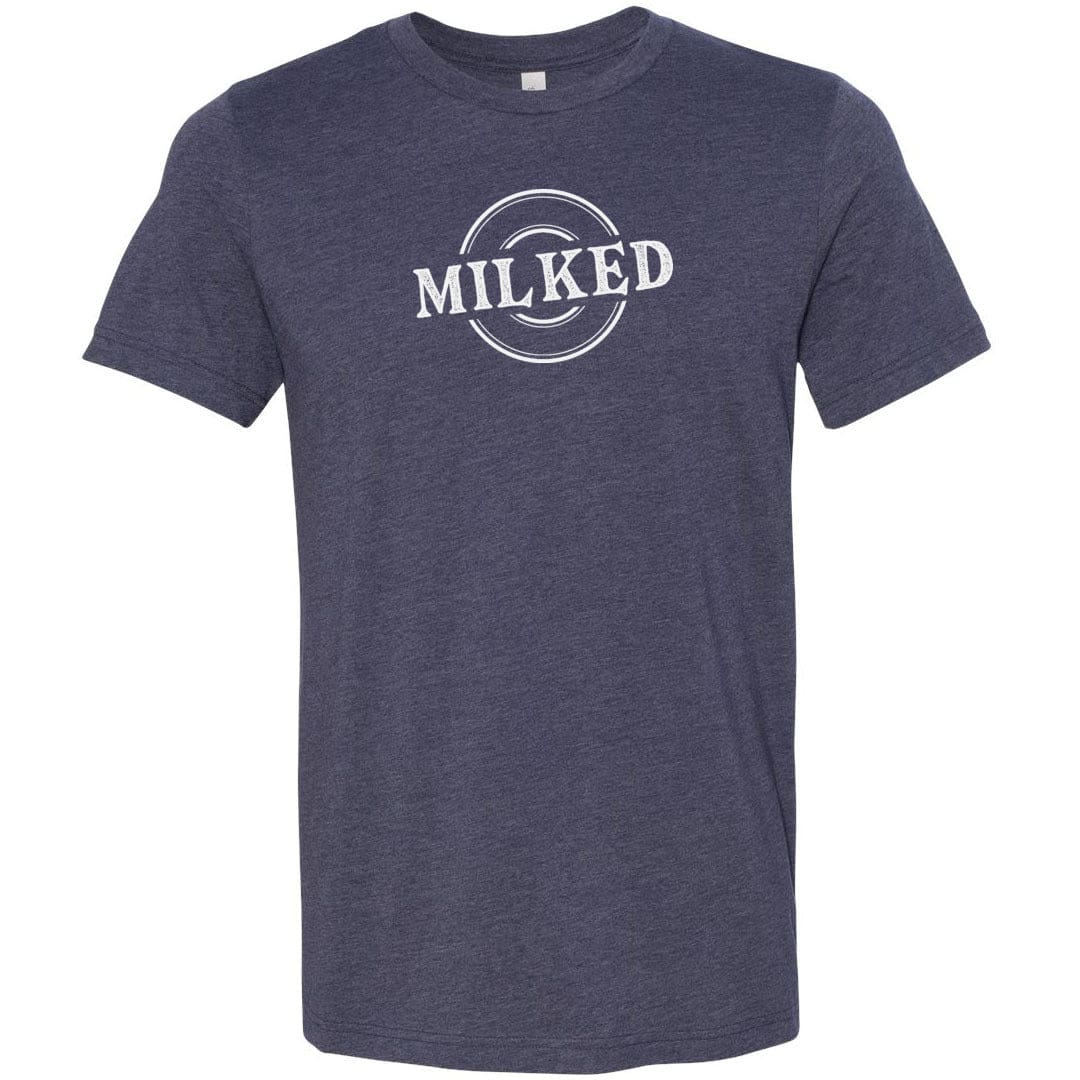 Milked Unisex Premium Tee - Heather Midnight Navy / XS