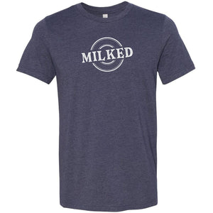 Milked Unisex Premium Tee - Heather Midnight Navy / XS