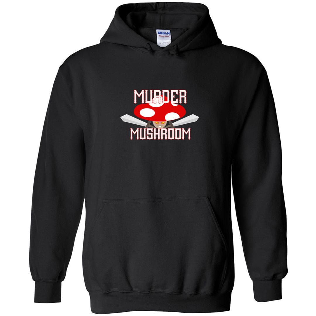 Murder Mushroom Unisex Pullover Hoodie - Black / S