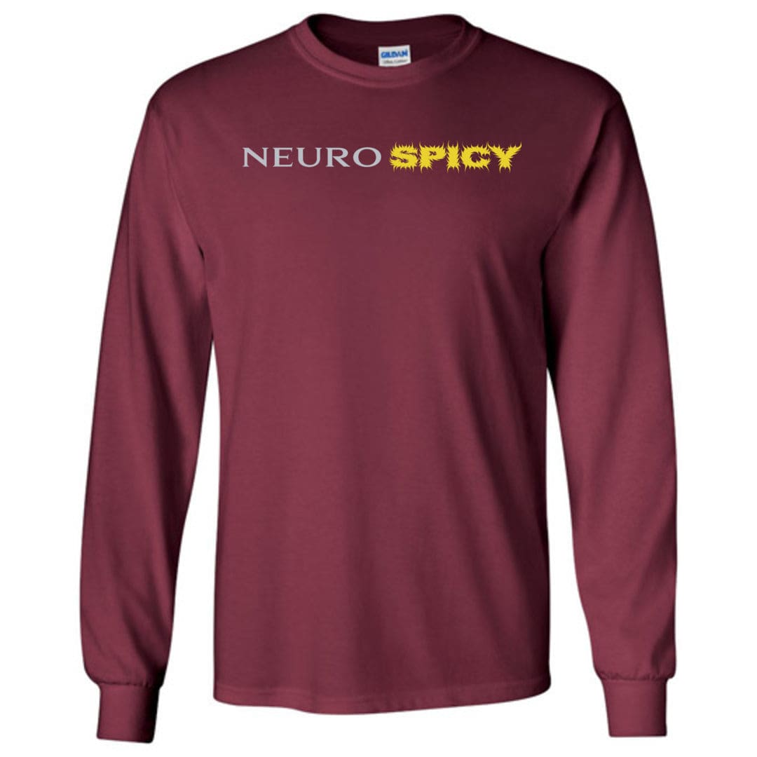 Neuro SPICY Unisex Classic Long Sleeve Tee - Maroon / S