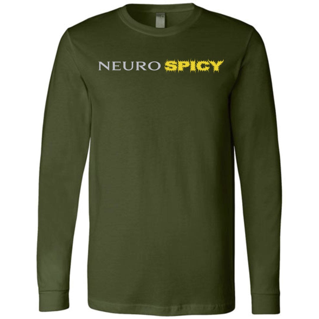 Neuro SPICY Unisex Premium Long Sleeve Tee - Olive / S