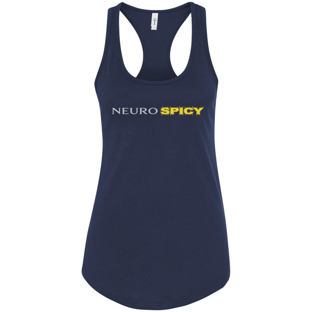 Neuro SPICY Womens Racerback Tank - Midnight Navy / S