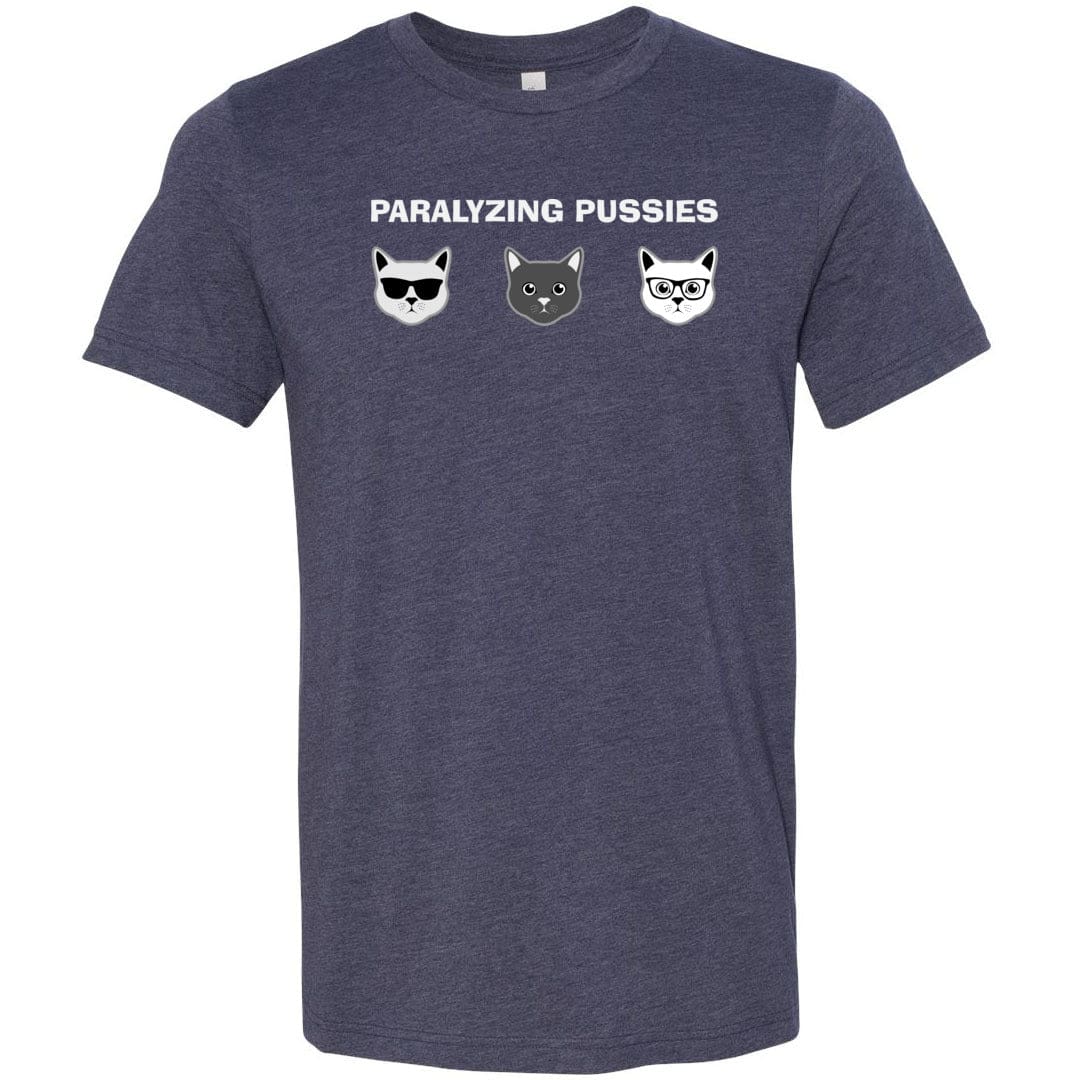 Paralyzing Pussies Mod Unisex Premium Tee - Heather Midnight Navy / XS