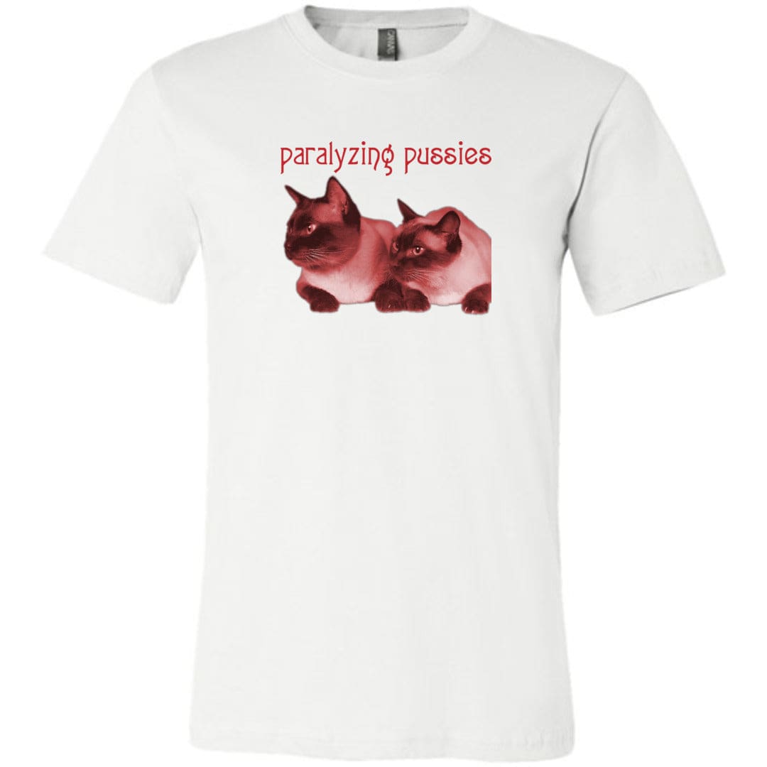 Paralyzing Pussies Siamese Unisex Premium Tee - White / XS