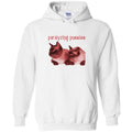 Paralyzing Pussies Siamese Unisex Pullover Hoodie - White / S
