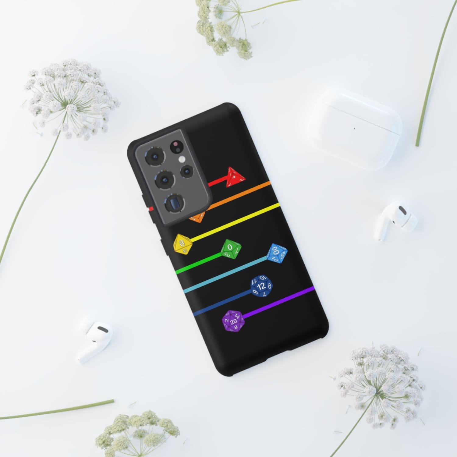 Polyhedral Pride Rainbow Dice PY Tough Phone Case - Phone Case