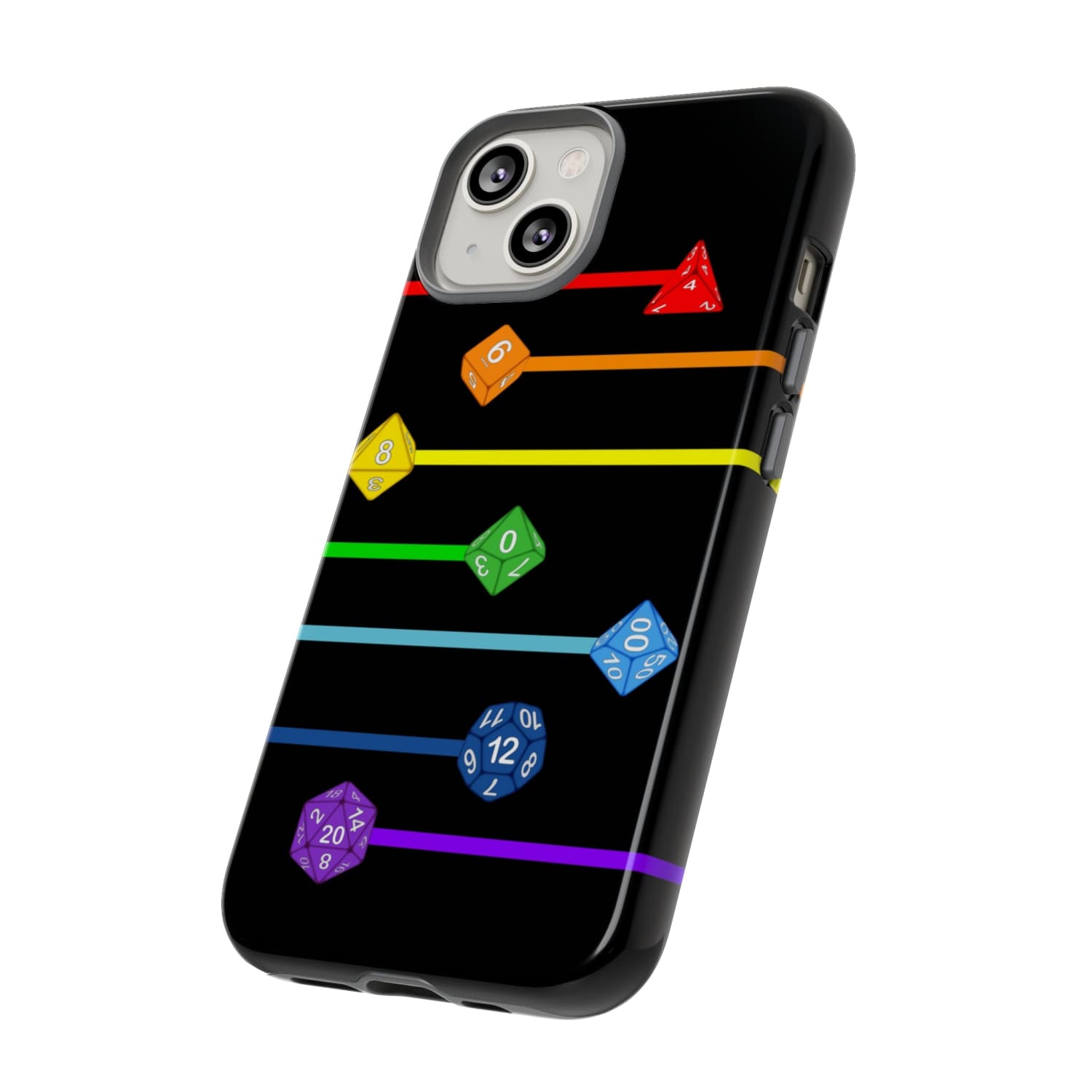 Polyhedral Pride Rainbow Dice PY Tough Phone Case - Phone Case