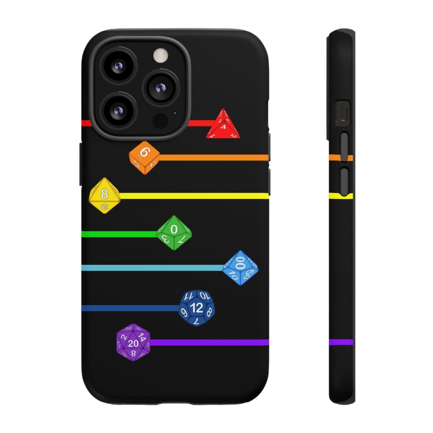 Polyhedral Pride Rainbow Dice PY Tough Phone Case - iPhone 13 Pro / Matte - Phone Case