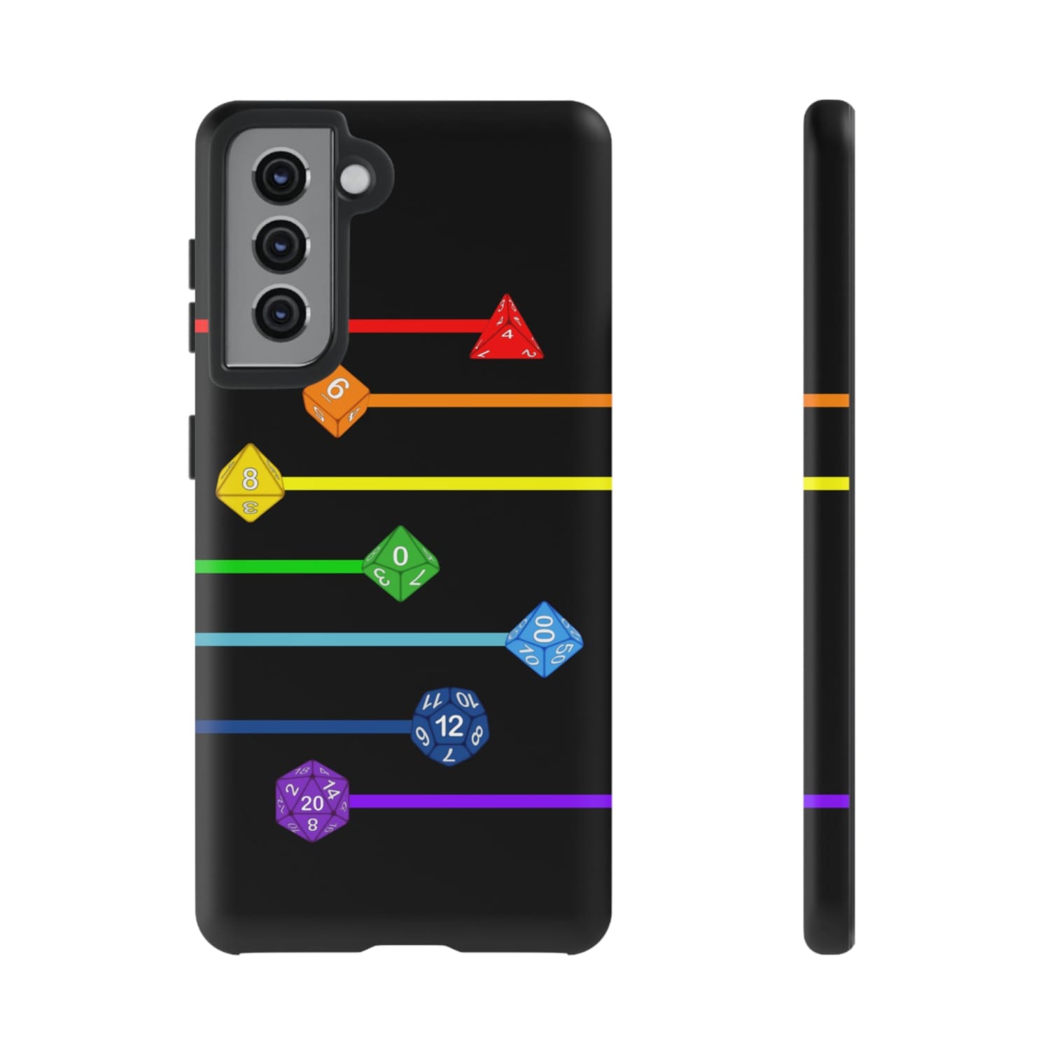 Polyhedral Pride Rainbow Dice PY Tough Phone Case - Samsung Galaxy S21 / Matte - Phone Case