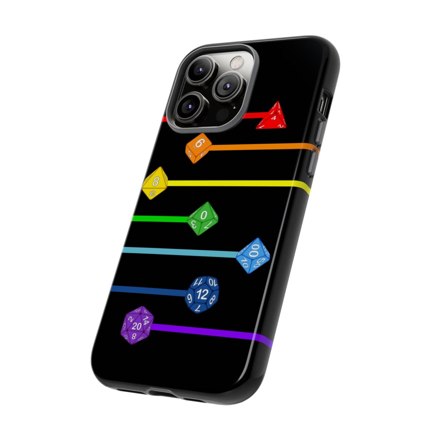 Polyhedral Pride Rainbow Dice PY Tough Phone Case - Phone Case