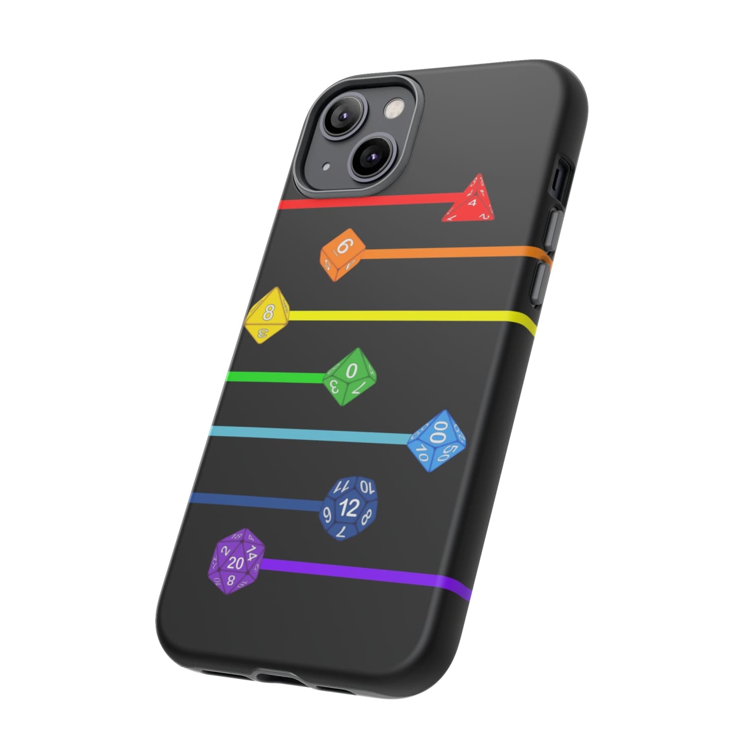 Polyhedral Pride Rainbow Dice PY Tough Phone Case - Phone Case