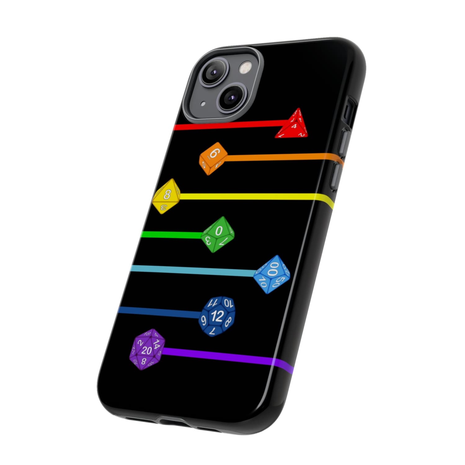 Polyhedral Pride Rainbow Dice PY Tough Phone Case - Phone Case