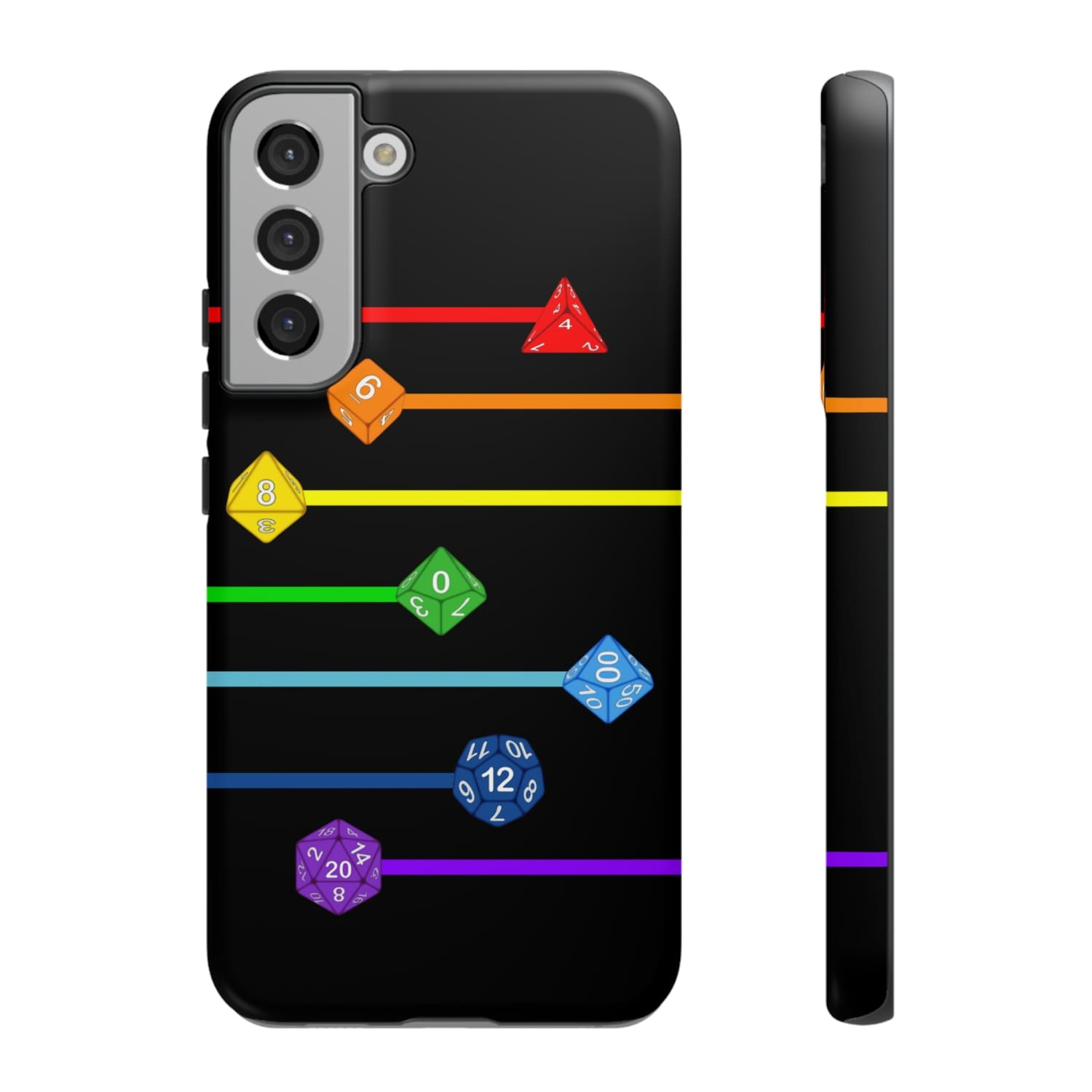 Polyhedral Pride Rainbow Dice PY Tough Phone Case - Samsung Galaxy S22 Plus / Matte - Phone Case