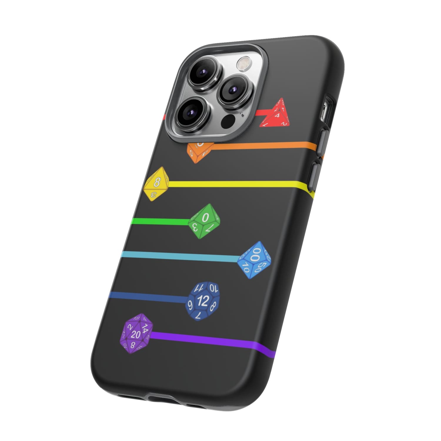 Polyhedral Pride Rainbow Dice PY Tough Phone Case - Phone Case