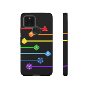 Polyhedral Pride Rainbow Dice PY Tough Phone Case - Google Pixel 5 5G / Matte - Phone Case