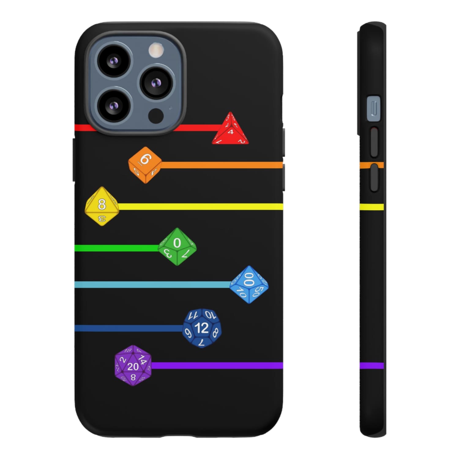 Polyhedral Pride Rainbow Dice PY Tough Phone Case - iPhone 13 Pro Max / Matte - Phone Case