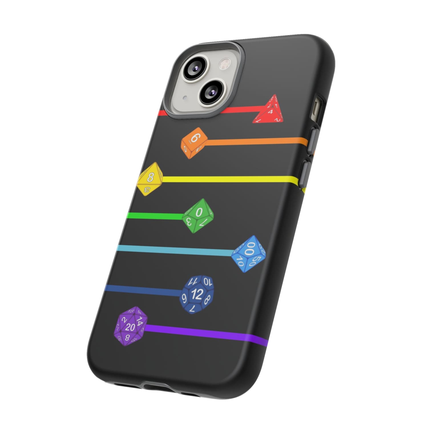 Polyhedral Pride Rainbow Dice PY Tough Phone Case - Phone Case