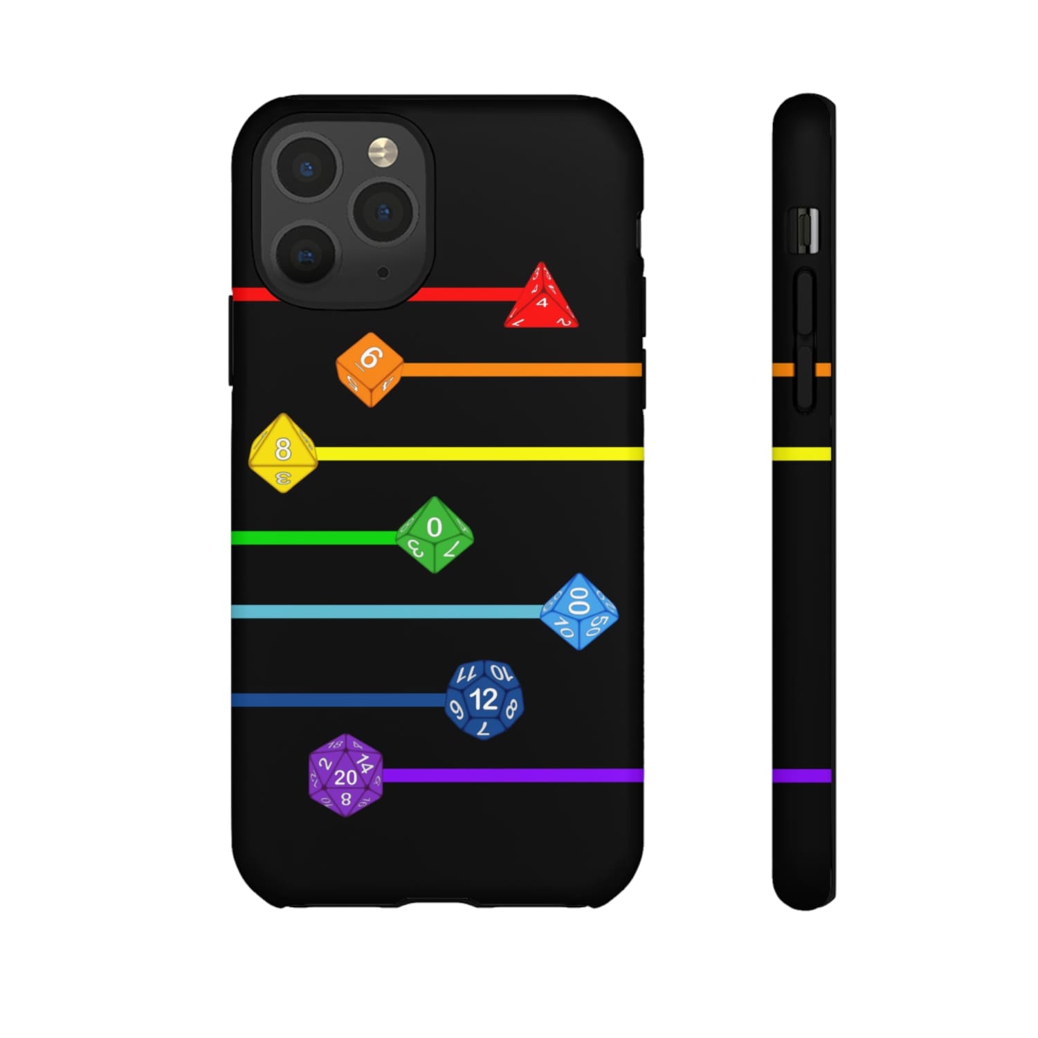 Polyhedral Pride Rainbow Dice PY Tough Phone Case - iPhone 11 Pro / Matte - Phone Case