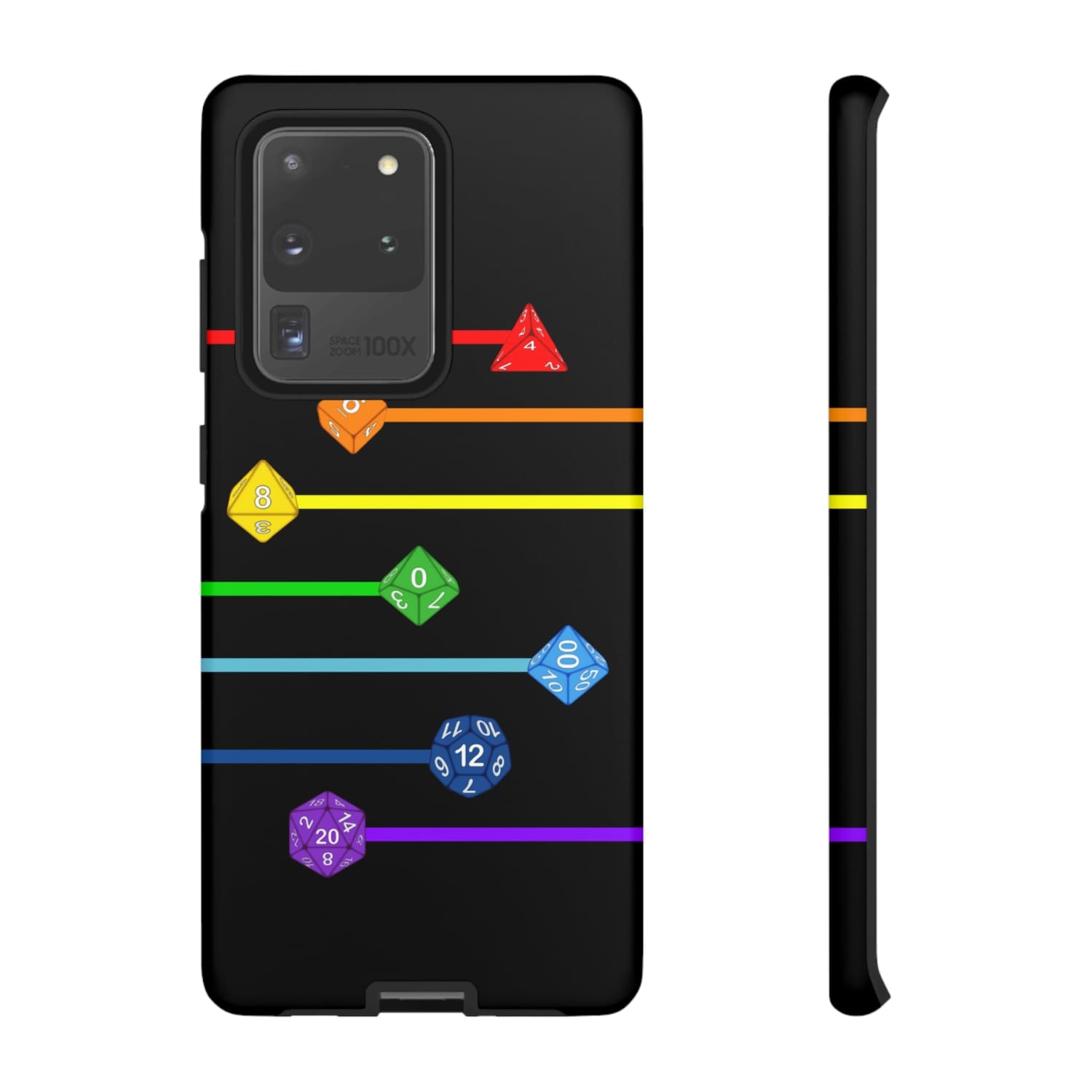 Polyhedral Pride Rainbow Dice PY Tough Phone Case - Samsung Galaxy S20 Ultra / Matte - Phone Case