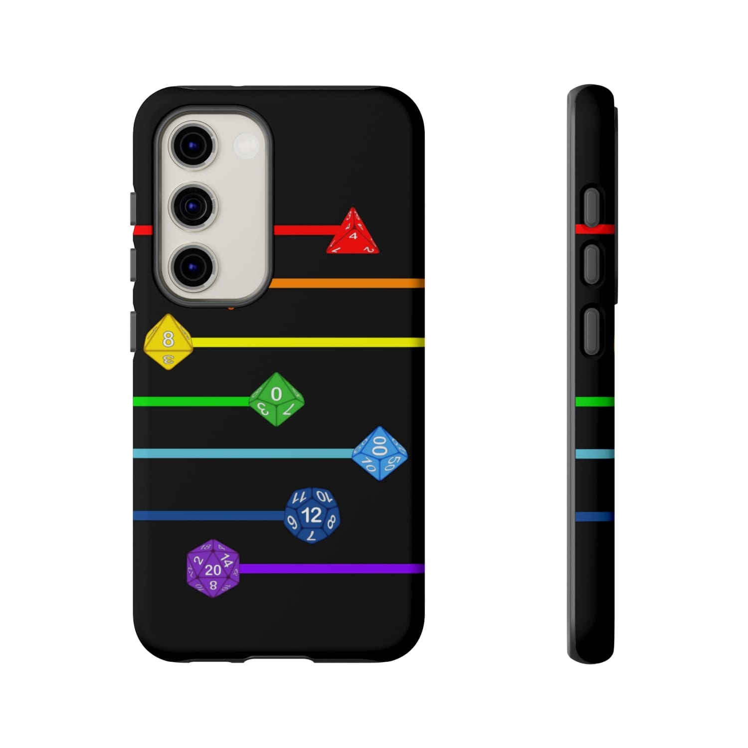 Polyhedral Pride Rainbow Dice PY Tough Phone Case - Samsung Galaxy S23 / Matte - Phone Case