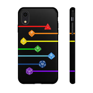 Polyhedral Pride Rainbow Dice PY Tough Phone Case - iPhone XR / Glossy - Phone Case