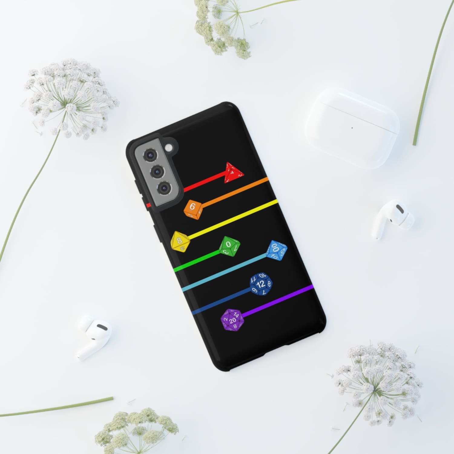 Polyhedral Pride Rainbow Dice PY Tough Phone Case - Phone Case