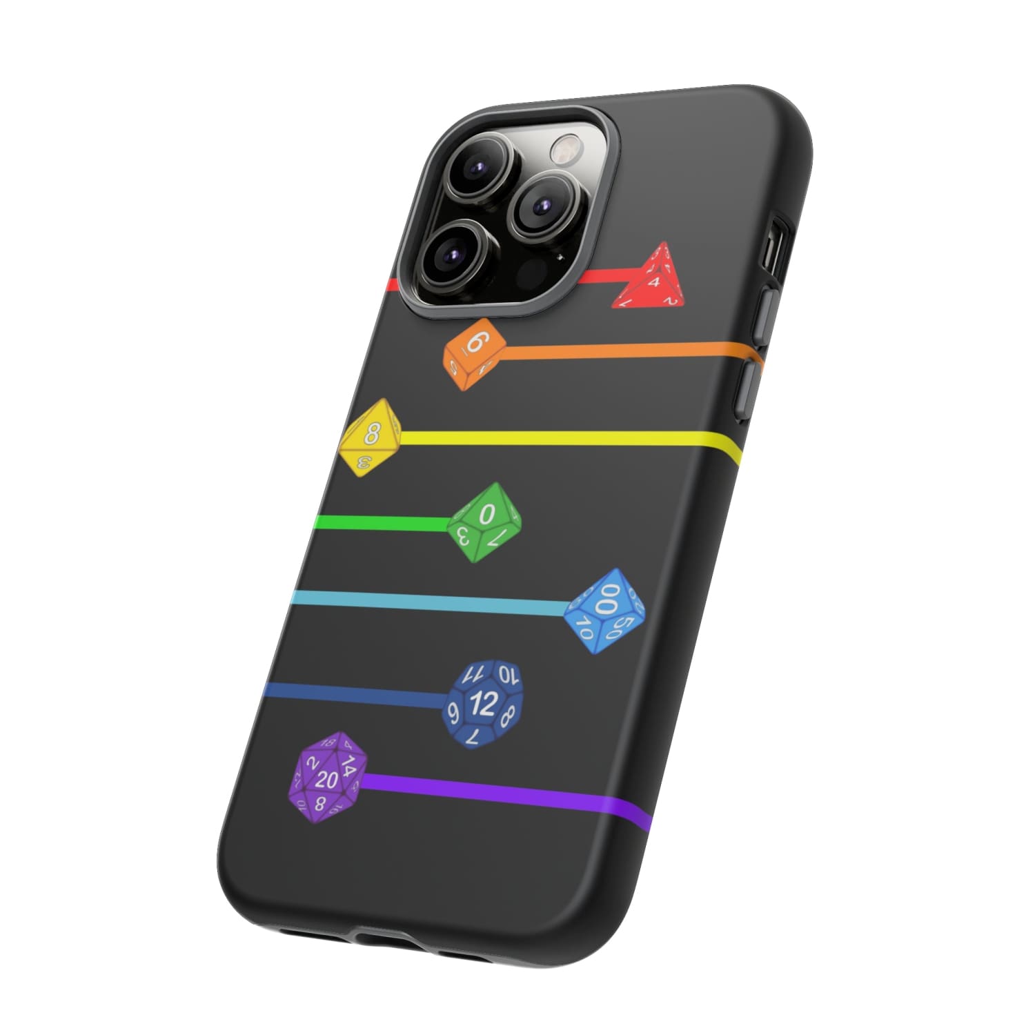 Polyhedral Pride Rainbow Dice PY Tough Phone Case - Phone Case