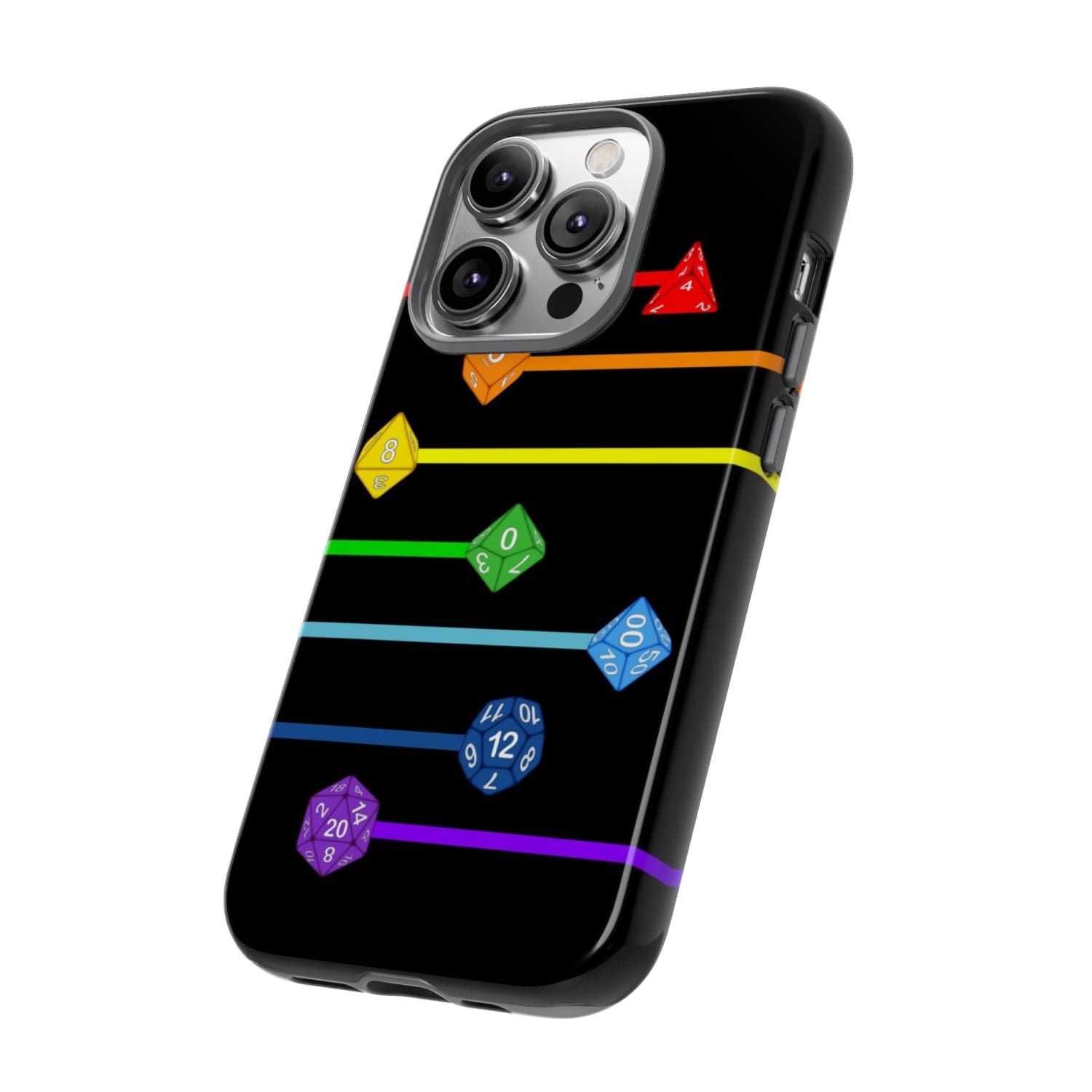 Polyhedral Pride Rainbow Dice PY Tough Phone Case - Phone Case