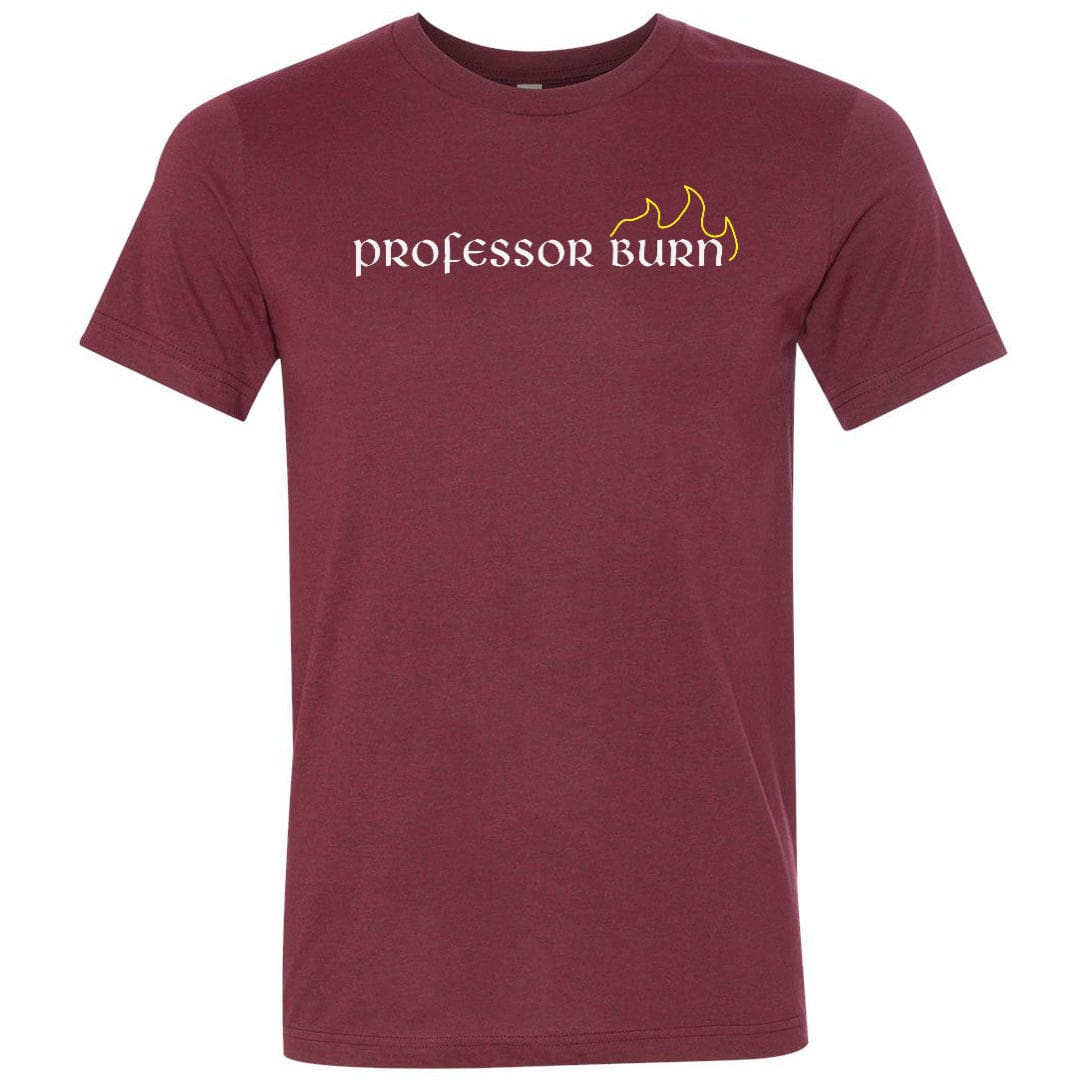 Professor Burn Unisex Premium Tee - Heather Cardinal / XS