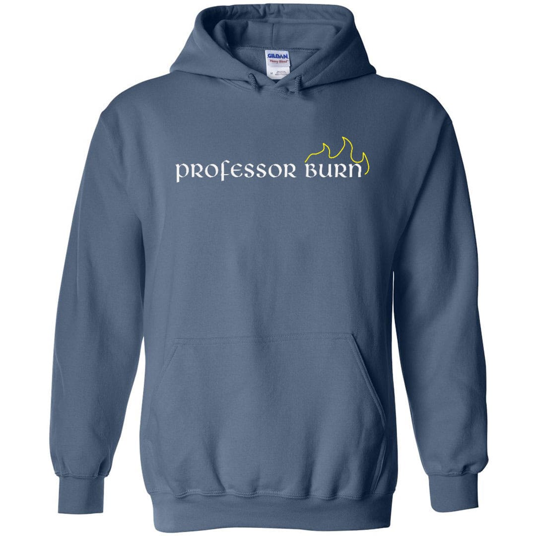 Professor Burn Unisex Pullover Hoodie - Indigo Blue / S