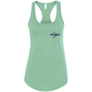 Pronoun Crossword They She Womens Premium Racerback Tank - Mint / S