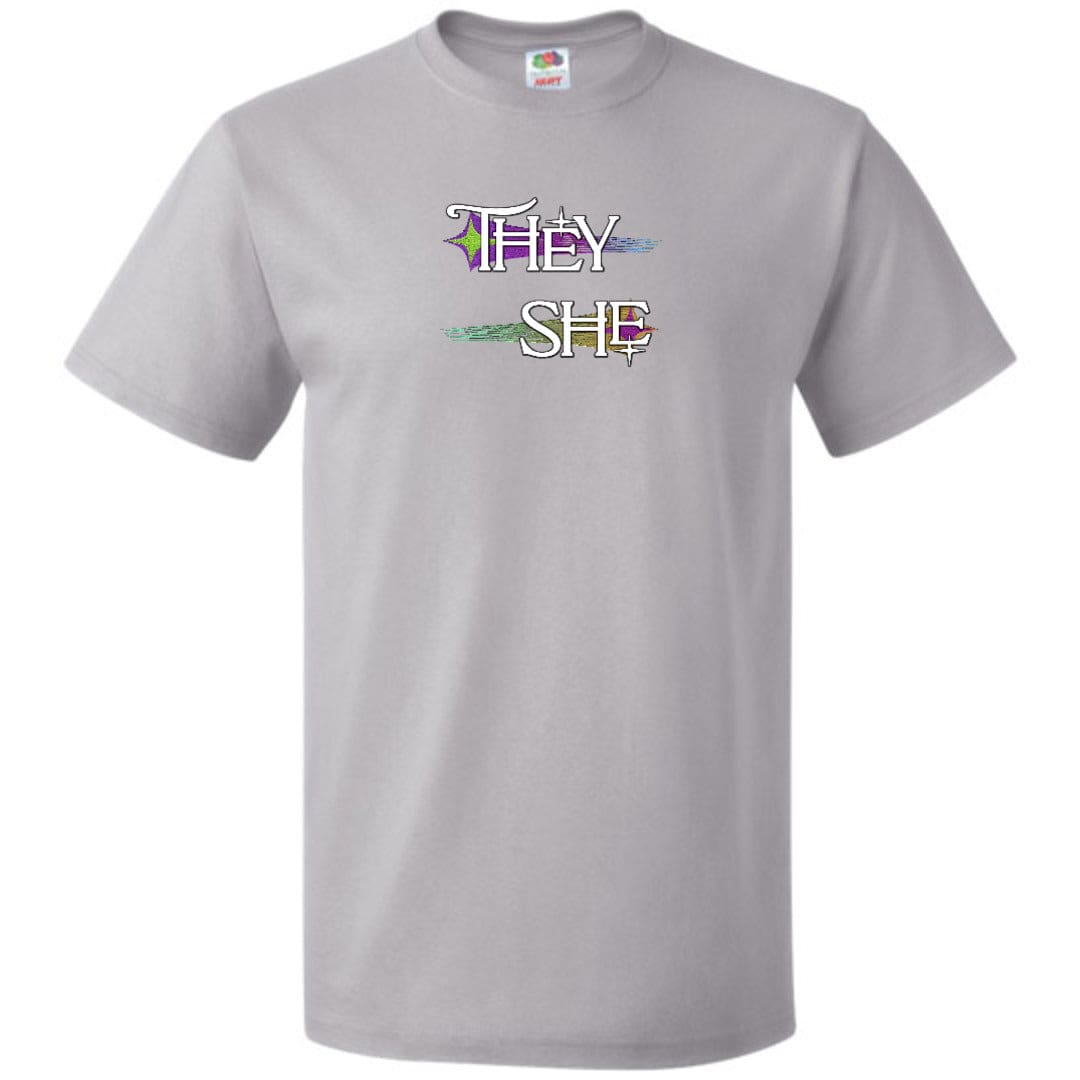 Pronoun Wishing Star They She Unisex Classic Tee - Silver / S