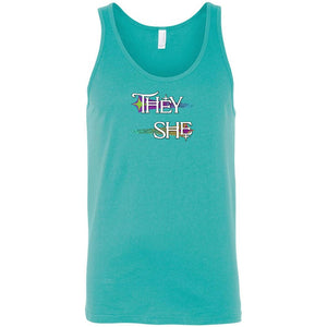 Pronoun Wishing Star They She Unisex Premium Tank - Teal / S