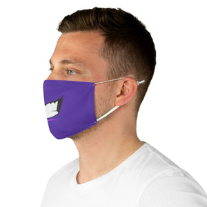 Purple Toothy Grin Fabric Face Mask - One size - Accessories