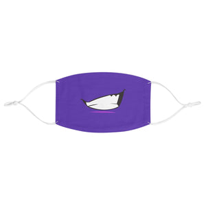 Purple Toothy Grin Fabric Face Mask - One size - Accessories