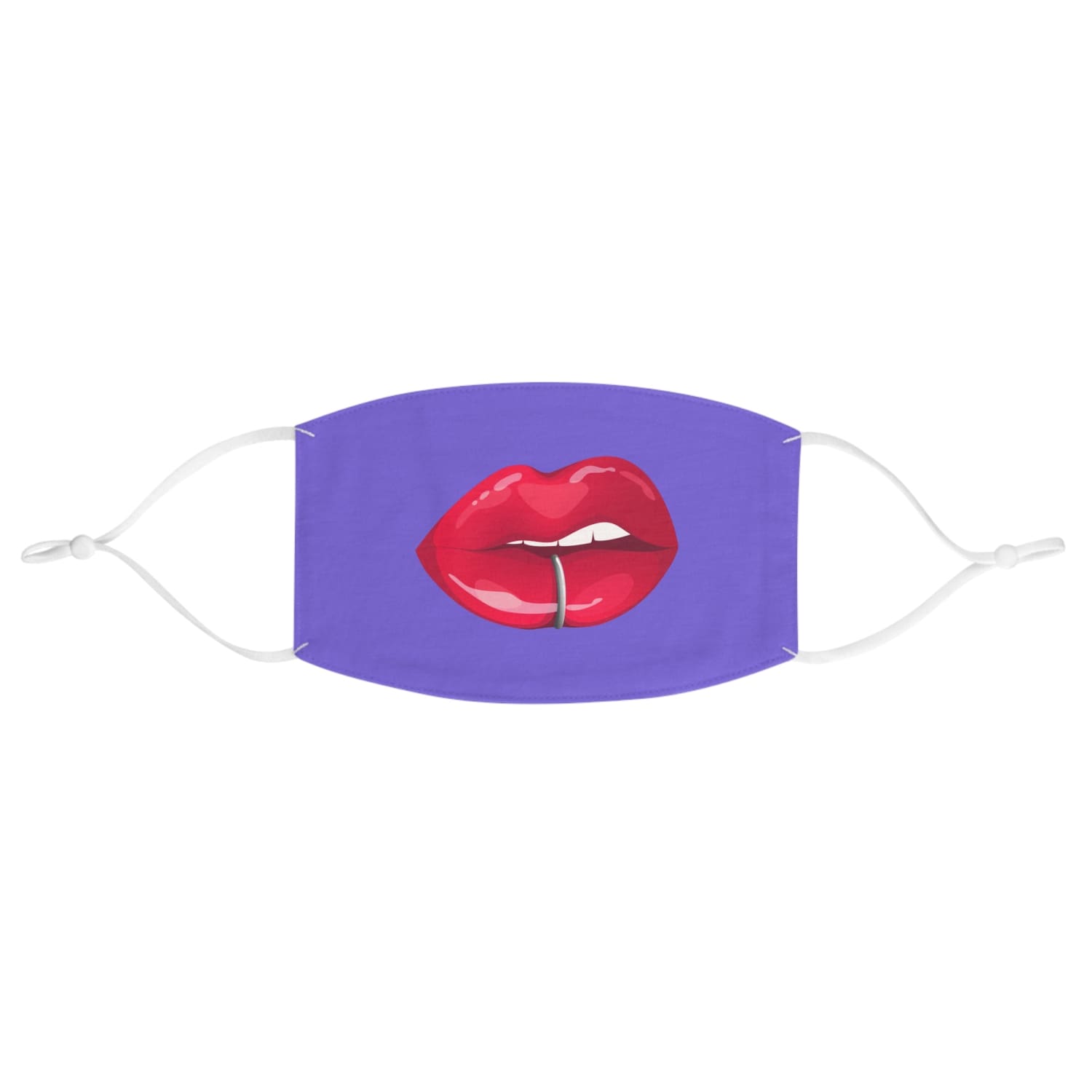 Purple Whuh?? Lips Fabric Face Mask - One size - Accessories