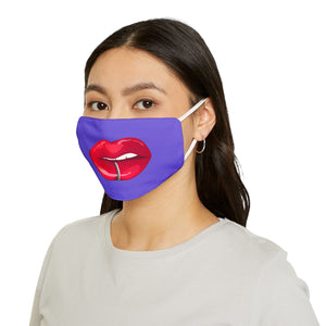 Purple Whuh?? Lips Snug-Fit Fabric Face Mask - 7.3’’ × 4.5’’ - Accessories