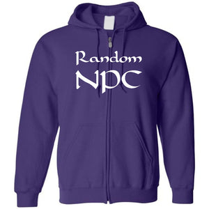 Random NPC Unisex Zip Hoodie - Purple / S
