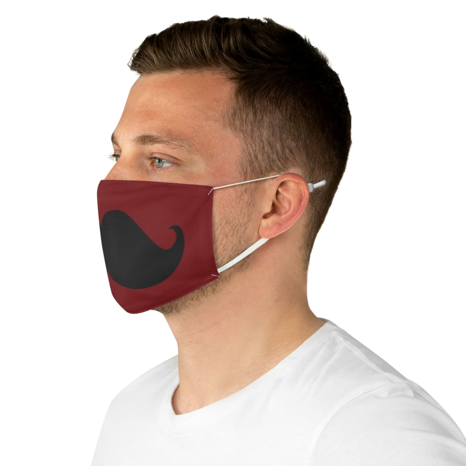 Red Mega Mustache Fabric Face Mask - One size - Accessories