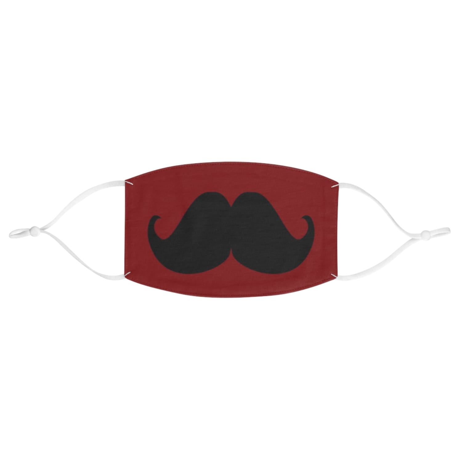 Red Mega Mustache Fabric Face Mask - One size - Accessories