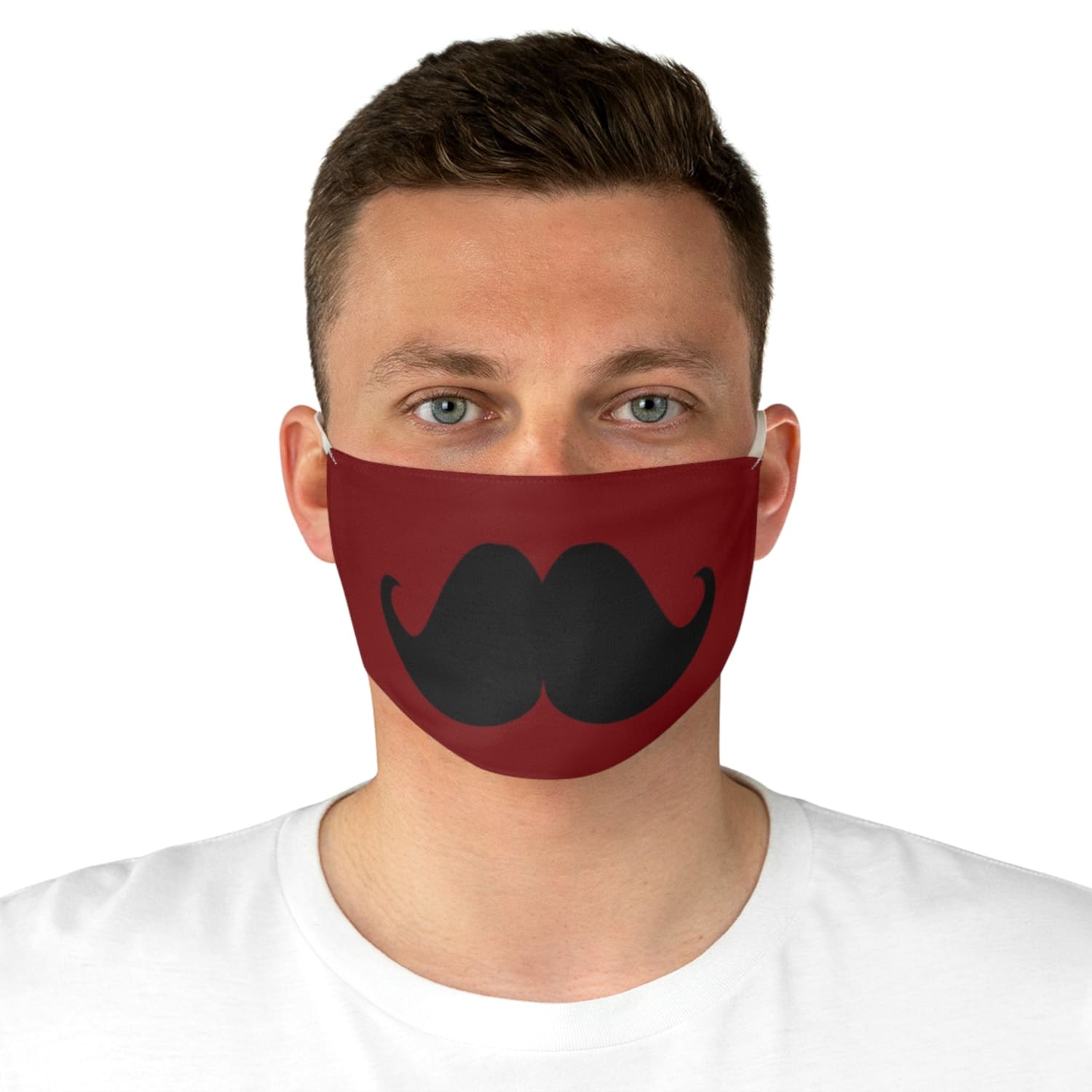 Red Mega Mustache Fabric Face Mask - One size - Accessories