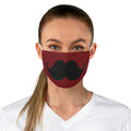 Red Mega Mustache Fabric Face Mask - One size - Accessories