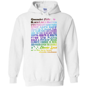 Remember Folks Updated Unisex Pullover Hoodie - White / S