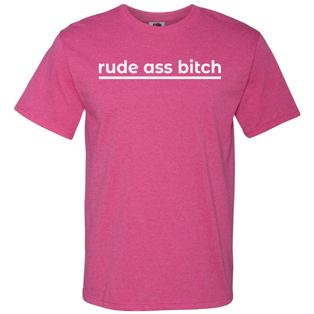 rude ass bitch Unisex Classic Tee - Retro Heather Pink / S