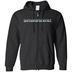 Shenanifuckers Unisex Zip Hoodie - Black / S