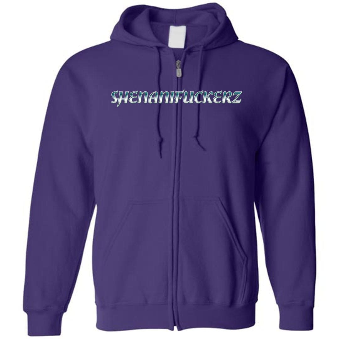 Shenanifuckers Unisex Zip Hoodie - Purple / S