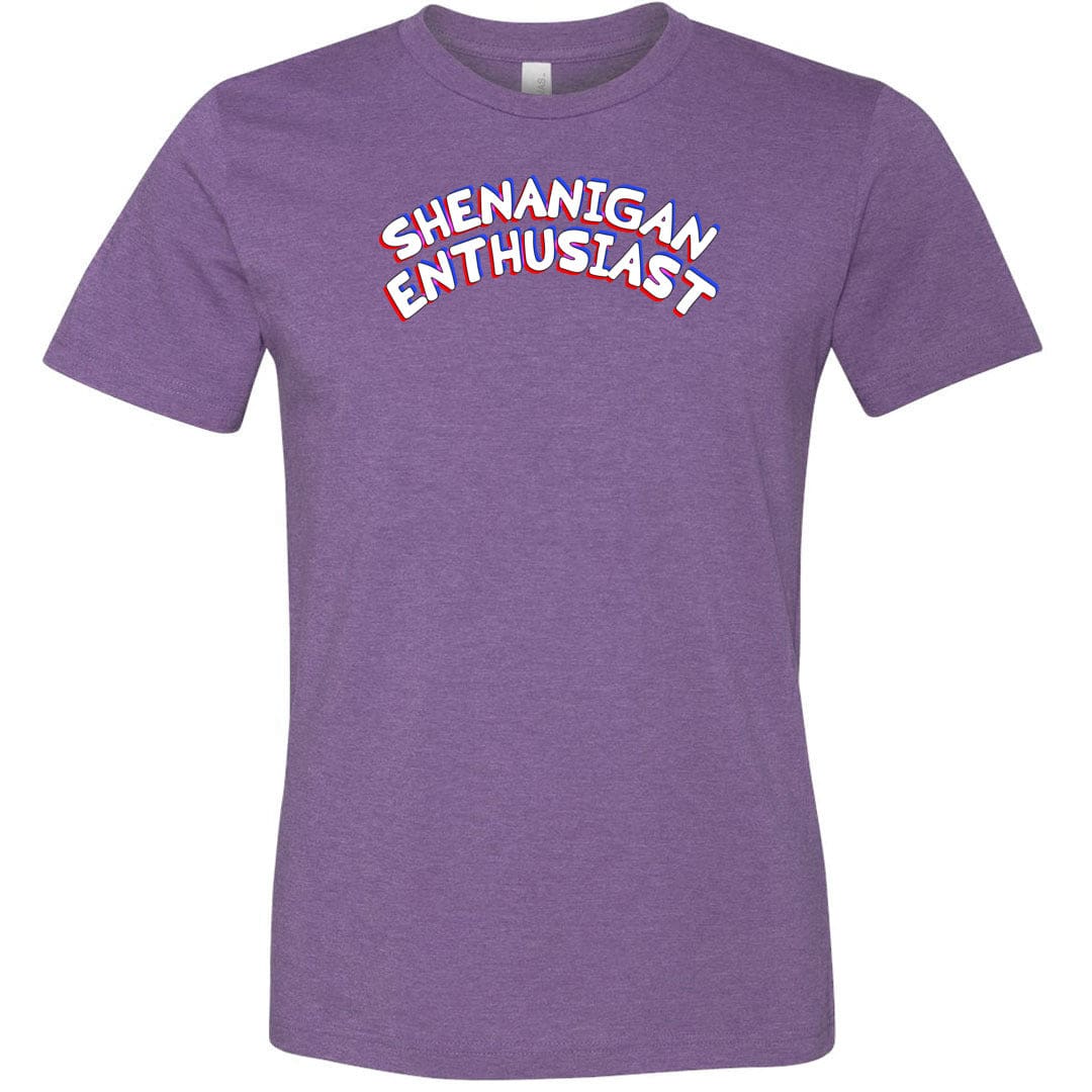 Shenanigan Enthusiast Unisex Premium Tee - Heather Team Purple / XS